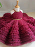 Wine Red Fluffy Baby/Kid Girls&
