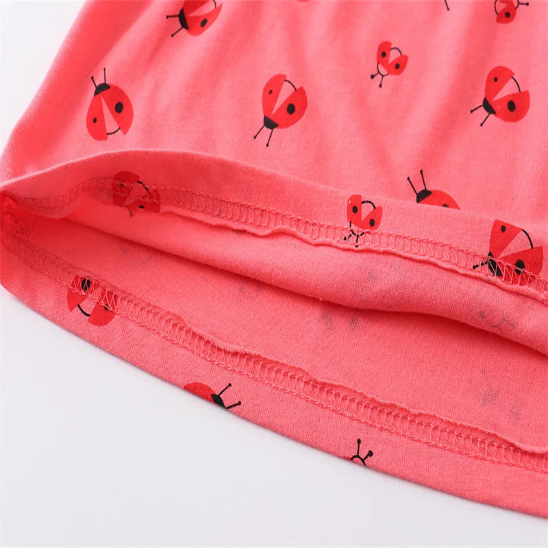 Kids A-LINE One-piece Printed Summer Dresses for Girls