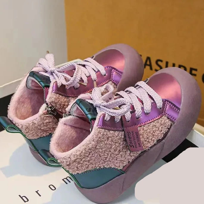 Kids Girls High Top Warm Sneakers New Collection childrensterritory