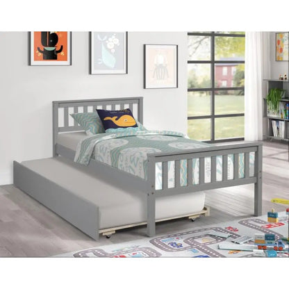 Twin Bed Frame with Headboard and Footboard childrensterritory
