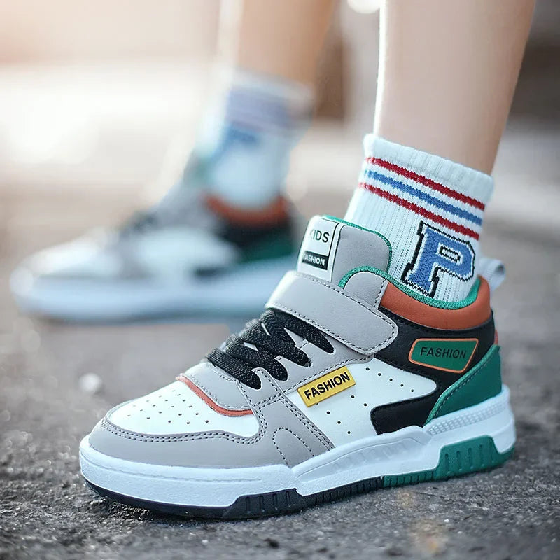 Boys Casual Outdoor Sneakers For Skateboarding And Tennis childrensterritory