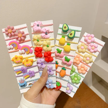 Girls 50PCS/Lot Lovely Rubber Ponytail Holder/Hair Accessories