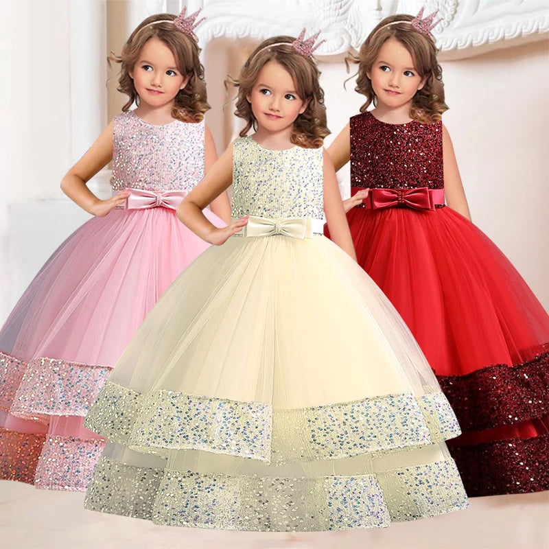 Gauze Lace Design Flower Girl Dresses for Communion/Party