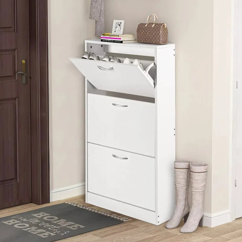 Shoe Storage Cupboard Organizer in White childrensterritory