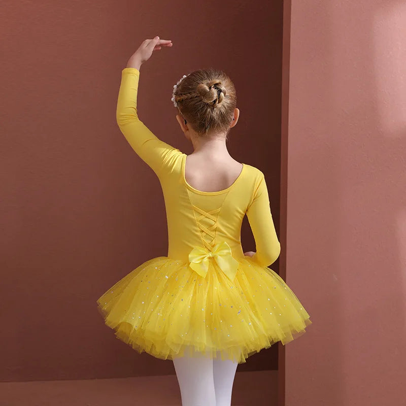 Girls Tulle Bowknot Design Ballet Dancewear/Gymnastics Leotard childrensterritory