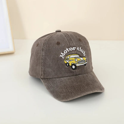 Motor Club Letter Embroidered Outdoor Kids Caps for Summer childrensterritory