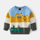 Kids Long-Sleeved Cartoon Print Winter Sweater childrensterritory