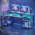 LED Computer Desk with Long Monitor Stand childrensterritory