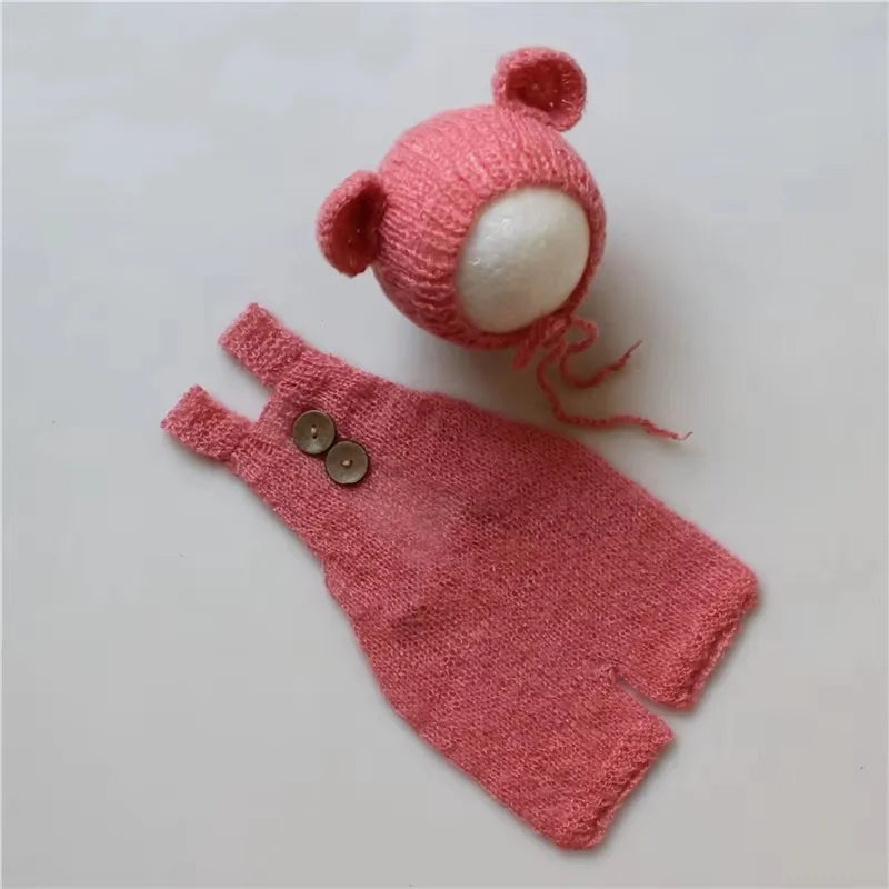 Newborn Photography Props/Crochet Hat Pants Outfits