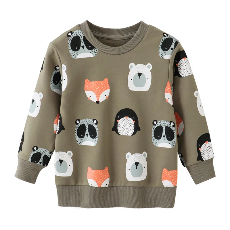 Cute Cartoon Design Kids Boys Girls Sweatshirts