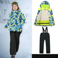 Kids Ski Wear Printed Windproof And Waterproof Clothing Set childrensterritory