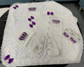 5pcs Sequin Bling Crown Design Baby Girl Welcome Home Outfits childrensterritory
