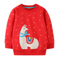 Cartoon Animal Design Little Girls Cotton Sweatshirts for Winter childrensterritory