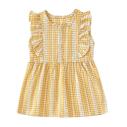 Korean Style Baby Girls Sleeveless Princess Dresses childrensterritory