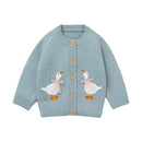 Cartoon Goose Design Baby Knitted Cardigan childrensterritory