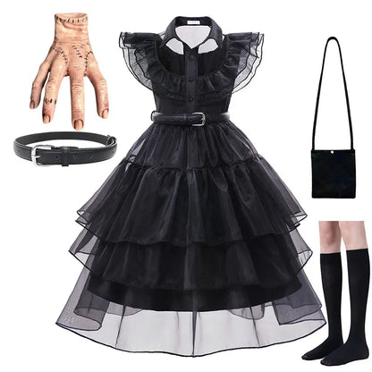 Wednesday Addams Kids Easter Halloween Party Costumes childrensterritory