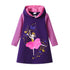 Kids Girls Fairy Cartoon Print Hooded Cotton Dress childrensterritory