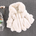 Plush Imitation Fur Hooded Kids Girls Warm Jackets childrensterritory
