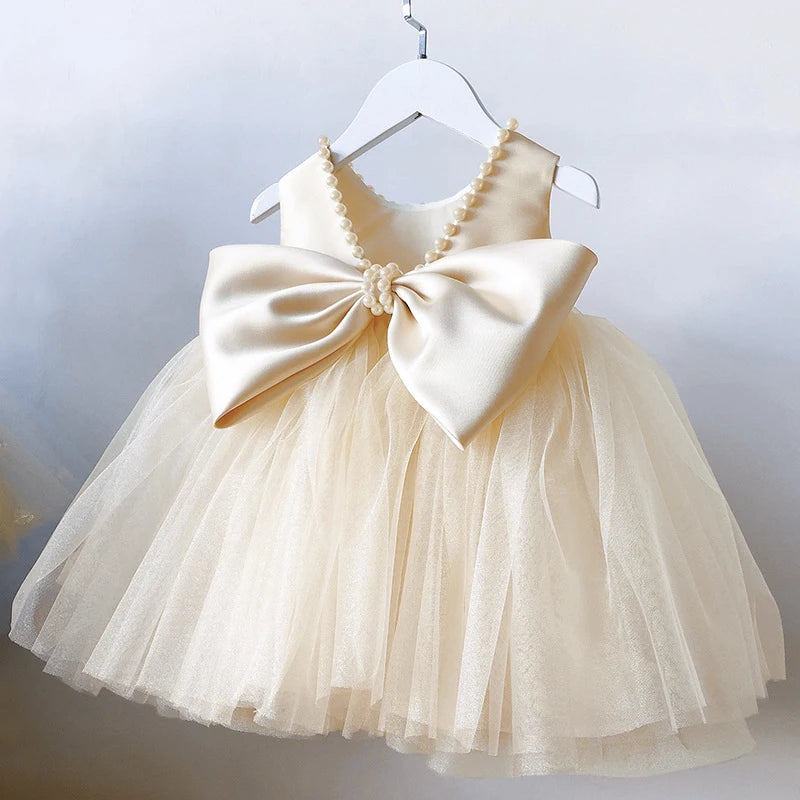 Toddler Girls Bow Design Formal Occasion Tutu Fluffy Gown childrensterritory