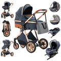 3 in 1 Portable High Landscape Luxury Baby Stroller