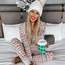 Elk and Tree Print Matching Winter Loungewear Pjs