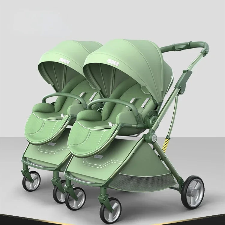 Two-way Foldable, Lightweight, and Detachable Twin Baby Stroller childrensterritory