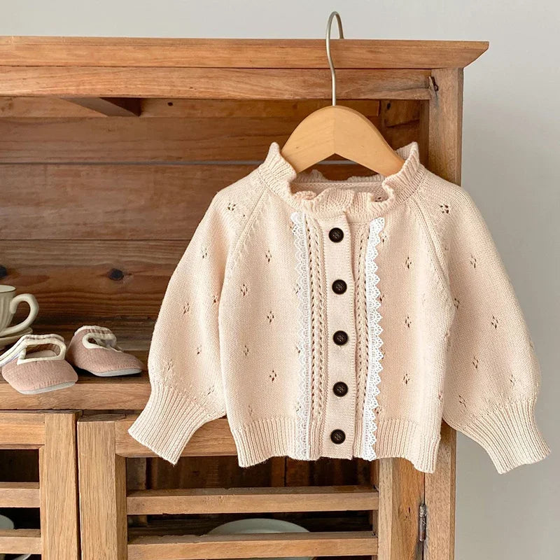 Baby Girl Flower Embroidered Knitted Cardigans childrensterritory
