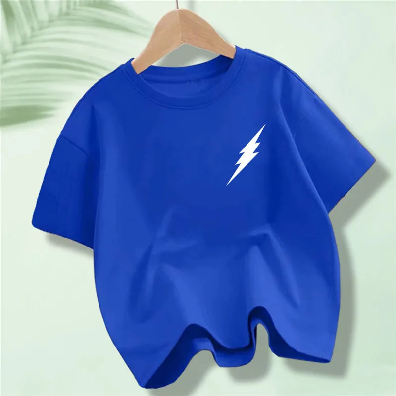 Kids 100% Full Battery Design T-shirts for Summer childrensterritory