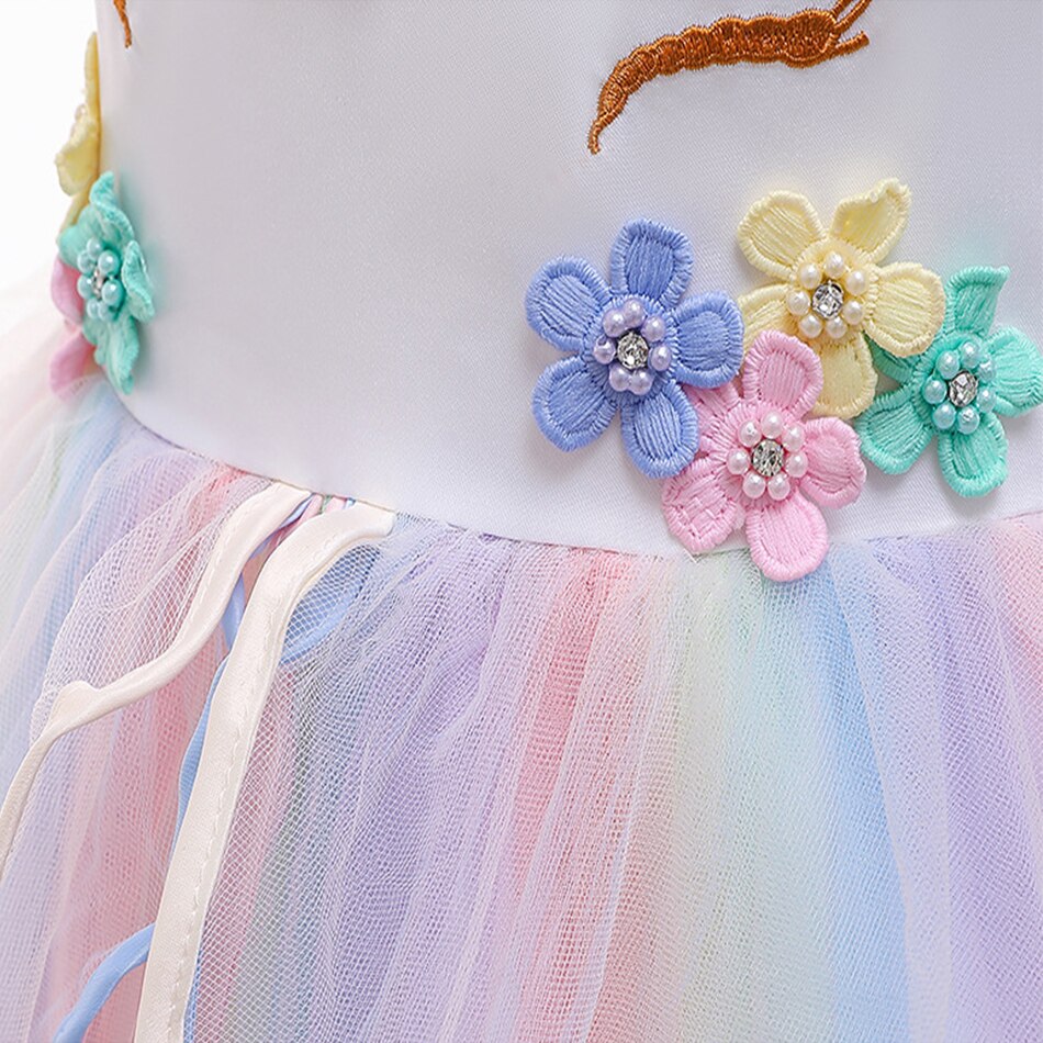 Kids Girls Unicorn Design Christening Gown or Cosplay Costume childrensterritory