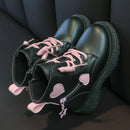 Kids Girls Soft Sole Rubber Boots with Love Side Zip