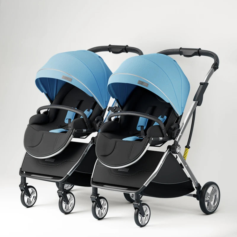 Luxury High-View Detachable Twin Baby Stroller childrensterritory