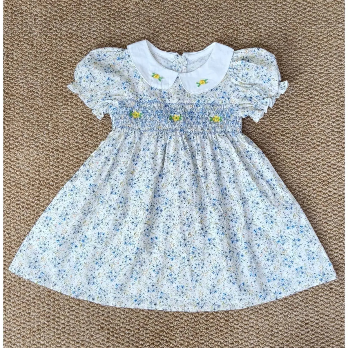 Girls Half Sleeves Floral Printed Casual Summer Dresses