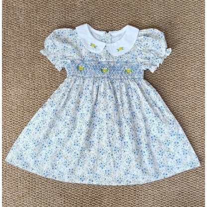 Girls Half Sleeves Floral Printed Casual Summer Dresses