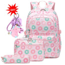Donuts Print: 3 Pcs/Set of School Backpacks for Teenage Girls