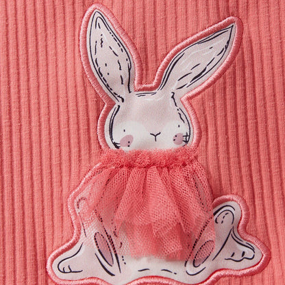 Kids Girls Cartoon Rabbit Embroidery Summer Party Dress childrensterritory