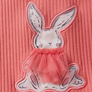 Kids Girls Cartoon Rabbit Embroidery Summer Party Dress childrensterritory