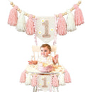 Handmade Wooden Bead Tassel Garland Prop for First Birthday childrensterritory