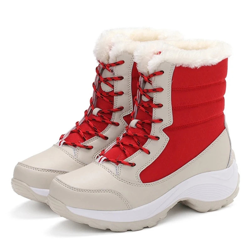 Long Plush Thickened High-Top Snow Boots for Kids