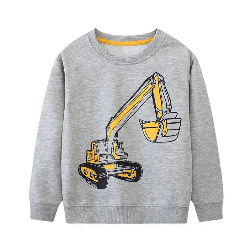 Kids Boys Cartoon Dinosaurs Print Cotton Sweatshirts childrensterritory