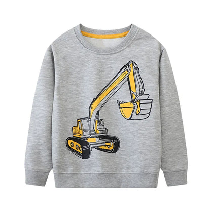 Kids Boys Cartoon Dinosaurs Print Cotton Sweatshirts childrensterritory