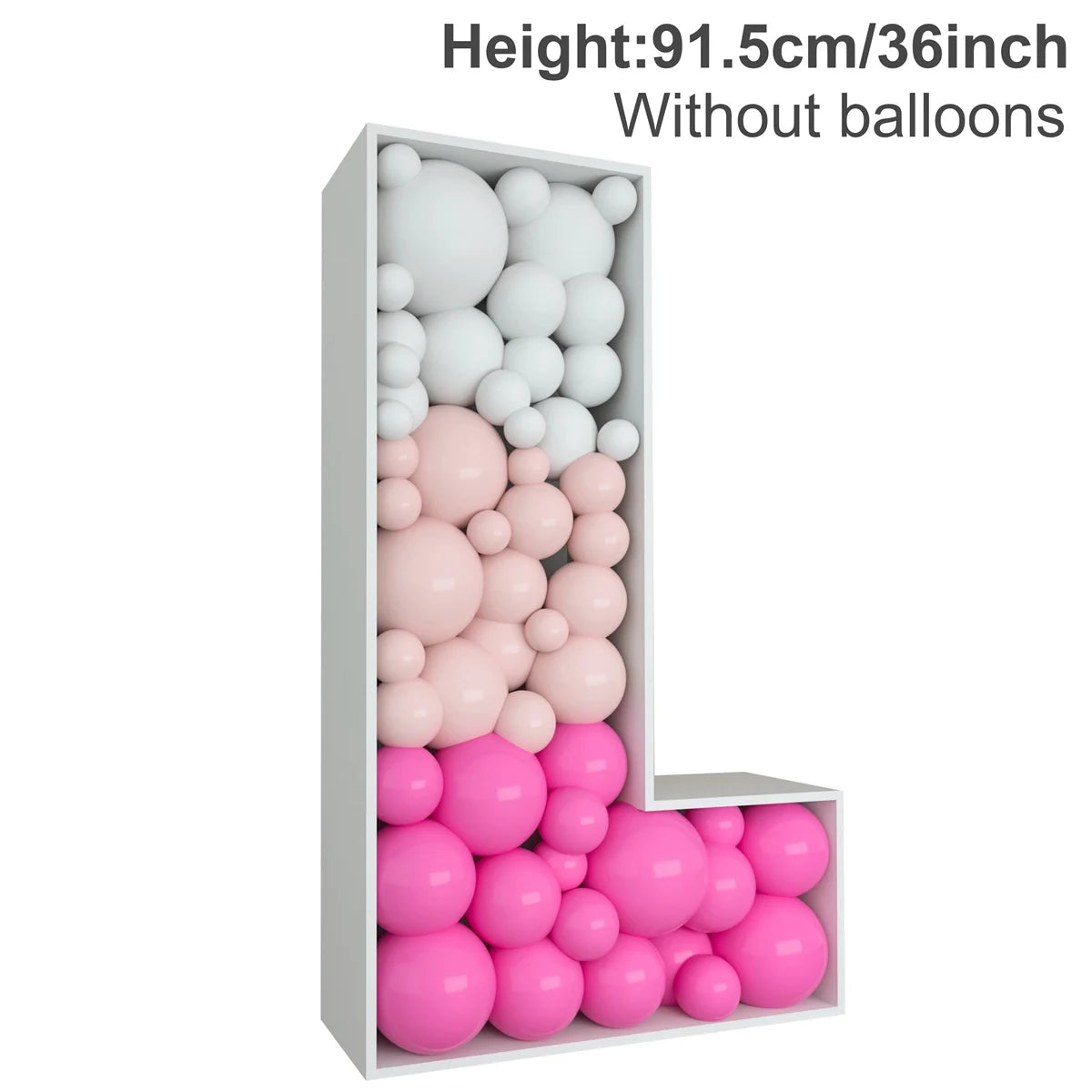 91.5CM Balloon Mosaic Letter Frame Box for Birthday, Baby Shower childrensterritory