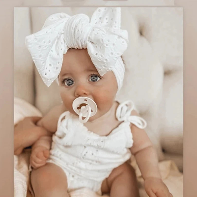 Hollow-Out Bowknot Kids Girls Embroidery Hair Bands