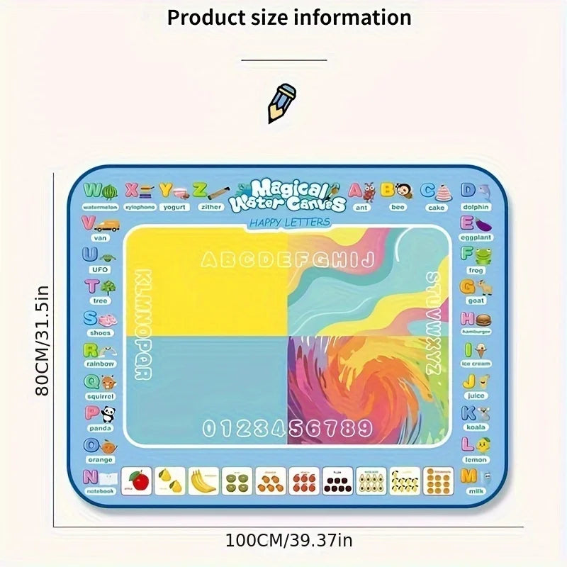 100x80CM Magic Water Drawing Mat With Reusable Magic Pens childrensterritory