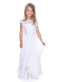 Lace Design Floor Length Girls Pageant Gowns childrensterritory