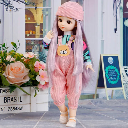 1/6 3D Eyes Girl Doll and Clothes with Multiple Removable Joints childrensterritory