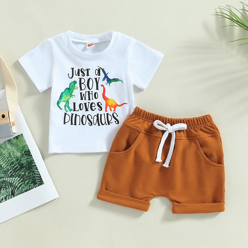 Letter Print Top and Trousers Baby Boy 2Pcs Casual Suit childrensterritory