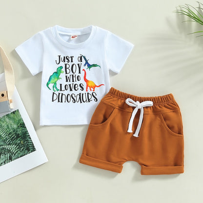 Letter Print Top and Trousers Baby Boy 2Pcs Casual Suit childrensterritory