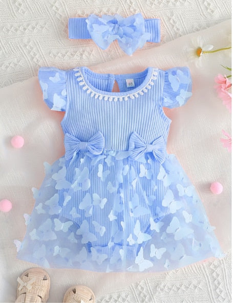 Baby Girl Butterfly Design Tulle Formal Princess Dresses childrensterritory