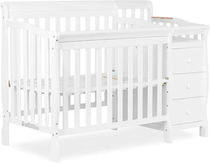 Steel Grey 3-in-1 Changing Table and Full-Size Crib Combo