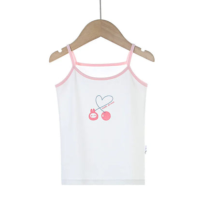 Young Girls Cartoon Design Soft Cotton Camisoles childrensterritory